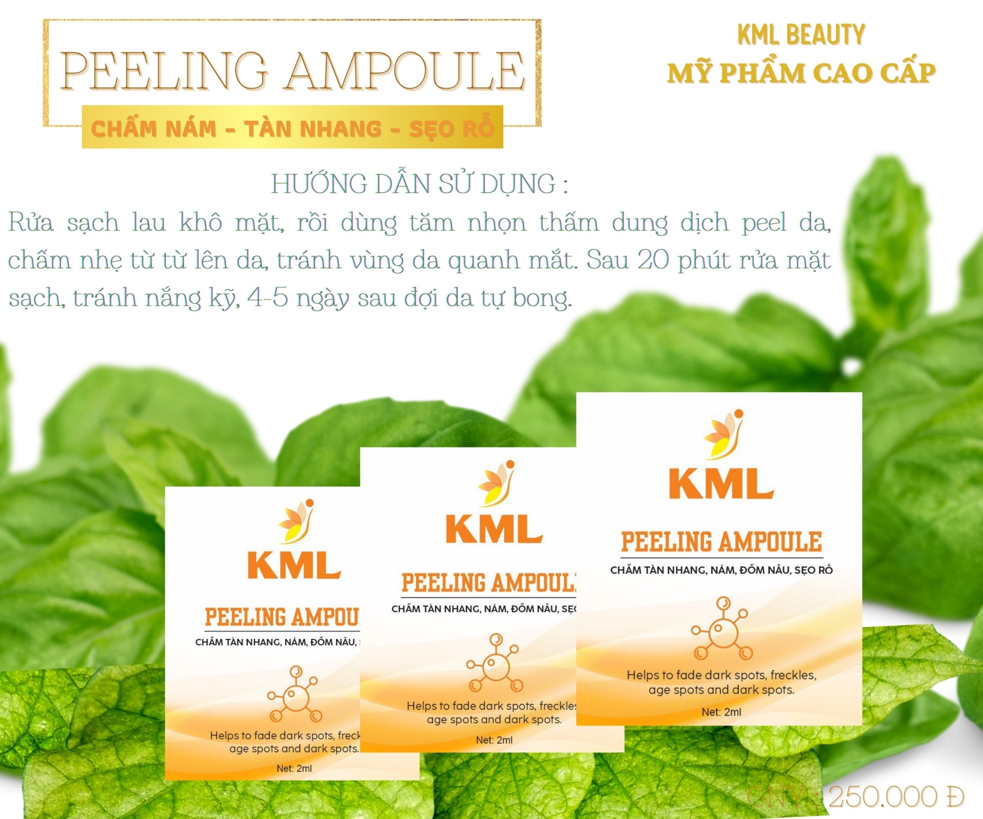 PEELING AMPOULE (CHẤM NÁM - TÀN NHANG - ĐỒI MỒI)